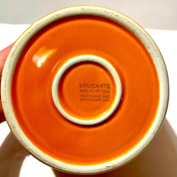 Loucarte ceramic orange bucket, made in Portugal - Picture 2 of 8